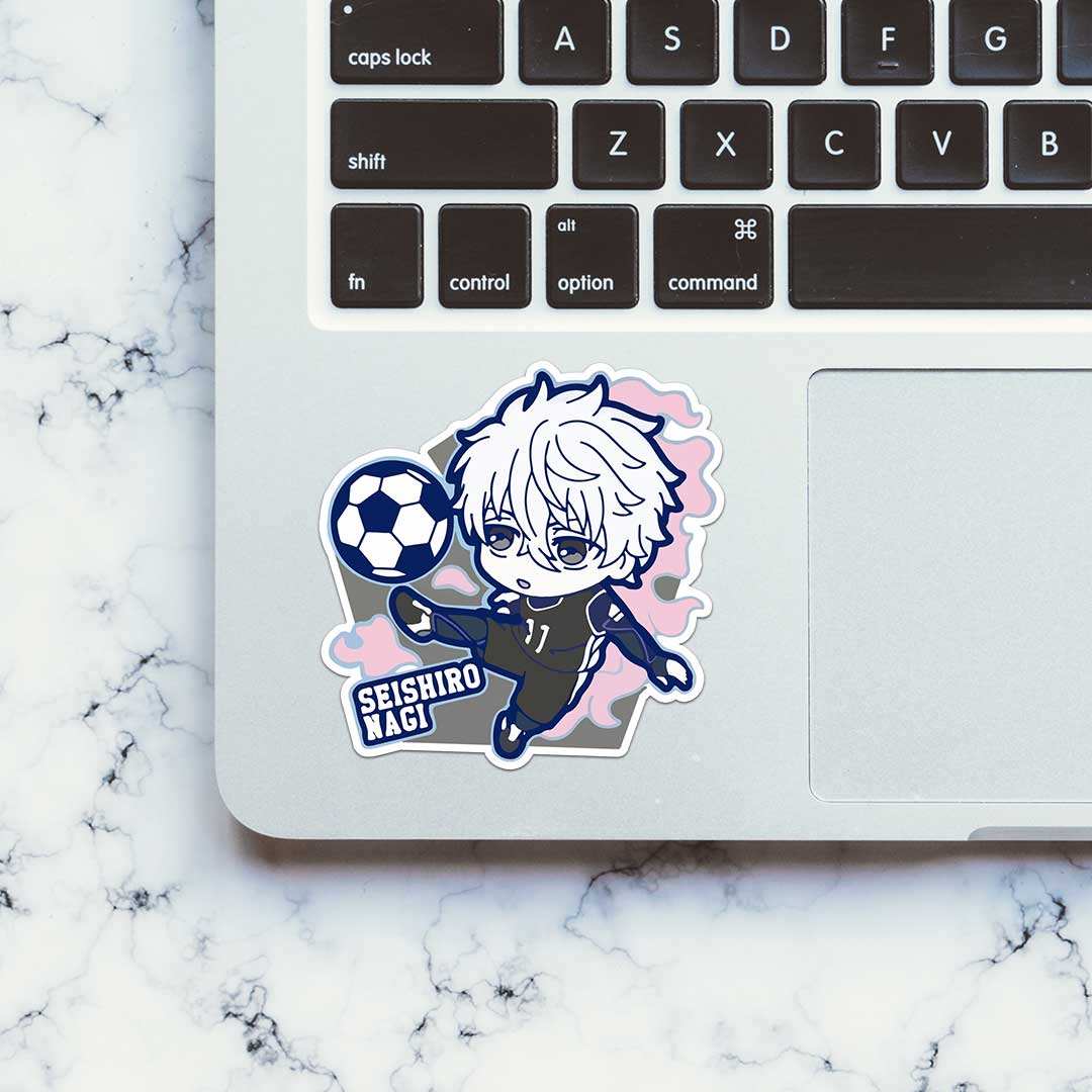 Nagi Seishiro Chibi Sticker waterproof vinyl decal for laptop, bike, car & bottle