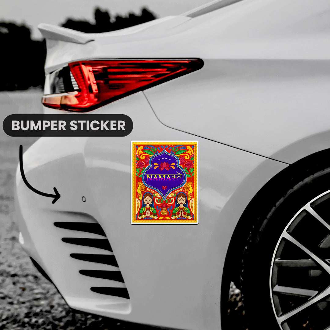 Namaste Bumper Sticker waterproof vinyl decal for laptop, bike, car & bottle