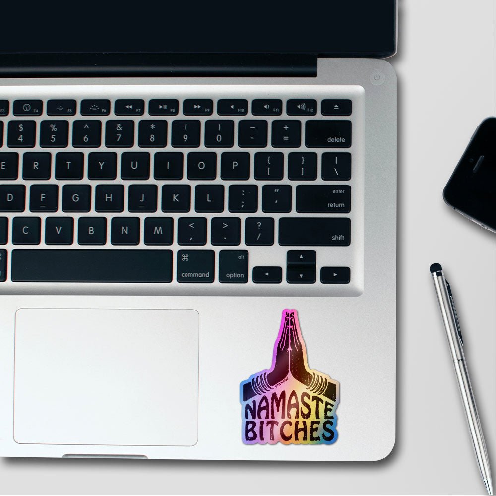Namaste Sticker Holographic Stickers waterproof vinyl decal for laptop, bike, car & bottle