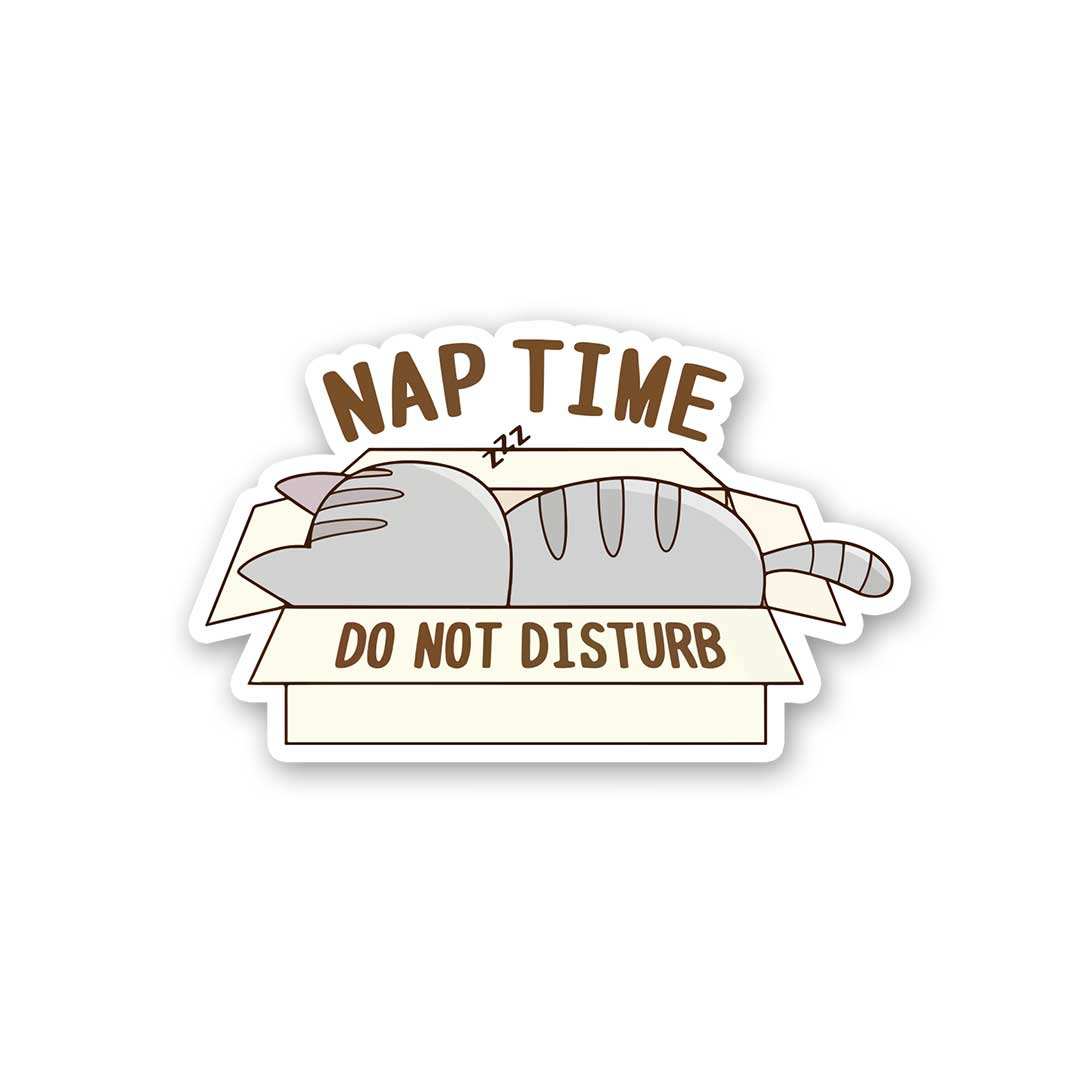 Nap Sticker waterproof vinyl decal for laptop, bike, car & bottle