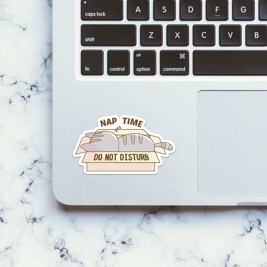 Nap Time Sticker waterproof vinyl decal for laptop, bike, car & bottle