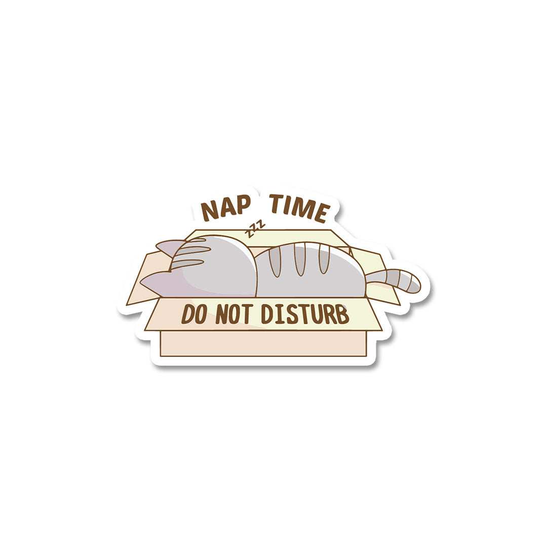 Nap Time Sticker waterproof vinyl decal for laptop, bike, car & bottle