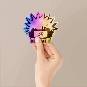 Naruto Holographic Stickers waterproof vinyl decal for laptop, bike, car & bottle