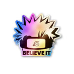 Naruto Holographic Stickers waterproof vinyl decal for laptop, bike, car & bottle
