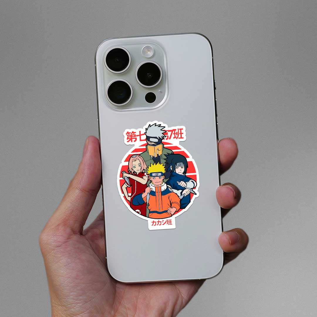Naruto Squad Sticker waterproof vinyl decal for laptop, bike, car & bottle