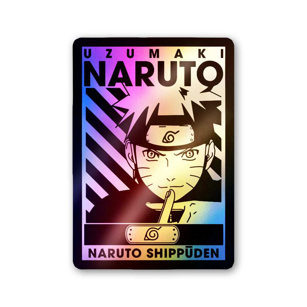 Naruto Uzumaki Holographic Stickers waterproof vinyl decal for laptop, bike, car & bottle