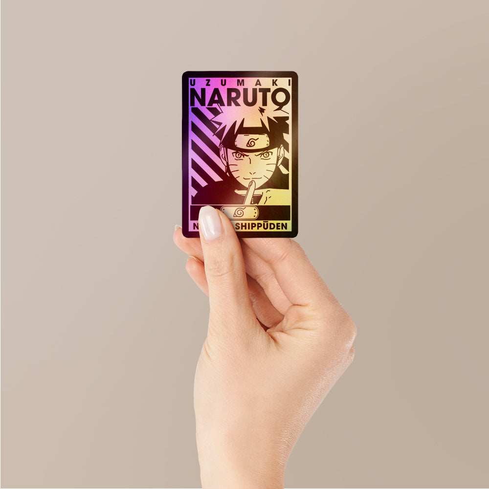 Naruto Uzumaki Holographic Stickers waterproof vinyl decal for laptop, bike, car & bottle