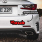 Nawaab Bumper Sticker waterproof vinyl decal for laptop, bike, car & bottle