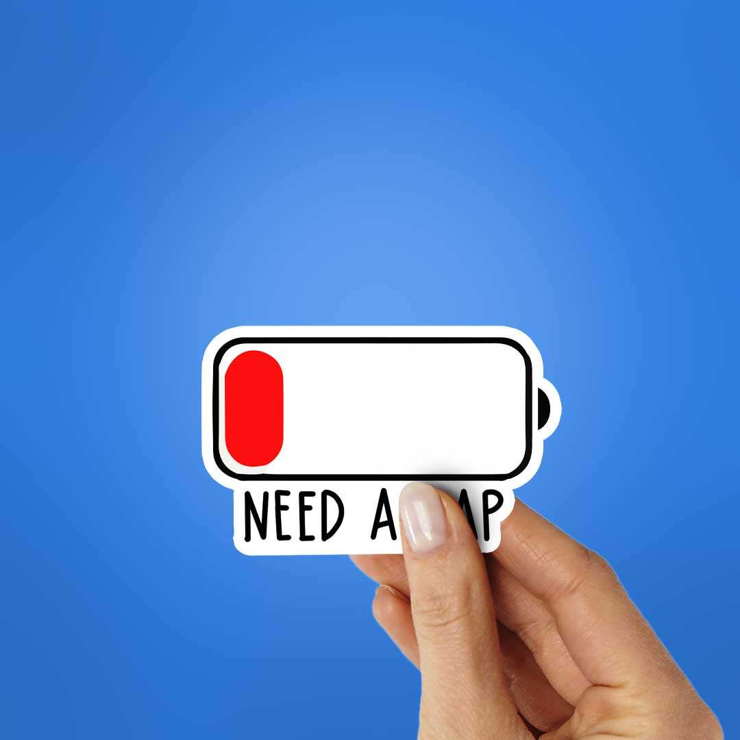 Need A Nap Sticker waterproof vinyl decal for laptop, bike, car & bottle