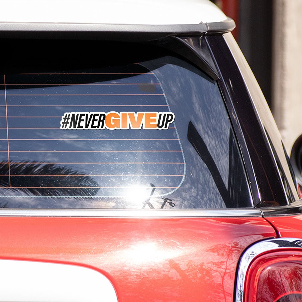 Never give Bumper Sticker waterproof vinyl decal for laptop, bike, car & bottle