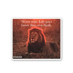 Never wait Sticker waterproof vinyl decal for laptop, bike, car & bottle