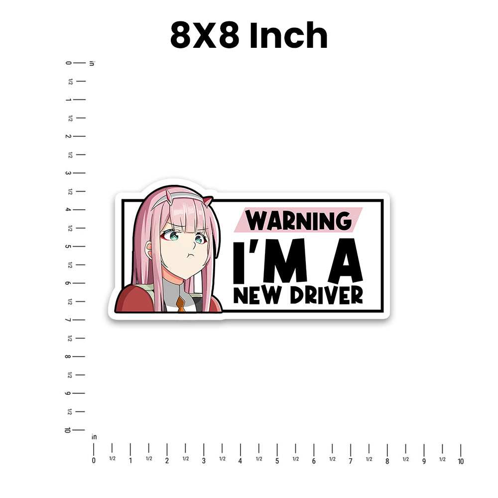 New Driver Bumper Sticker waterproof vinyl decal for laptop, bike, car & bottle