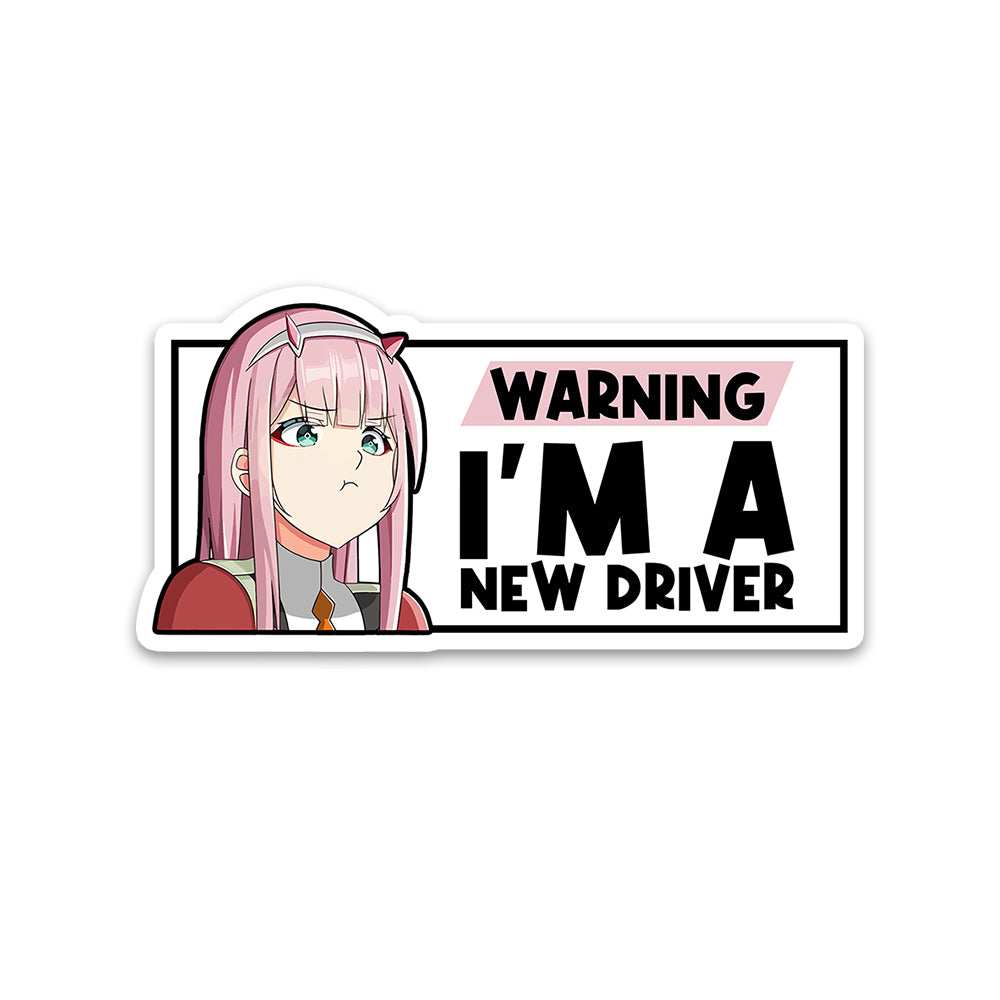 New Driver Bumper Sticker waterproof vinyl decal for laptop, bike, car & bottle
