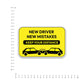 New driver new mistakes Bumper Sticker waterproof vinyl decal for laptop, bike, car & bottle