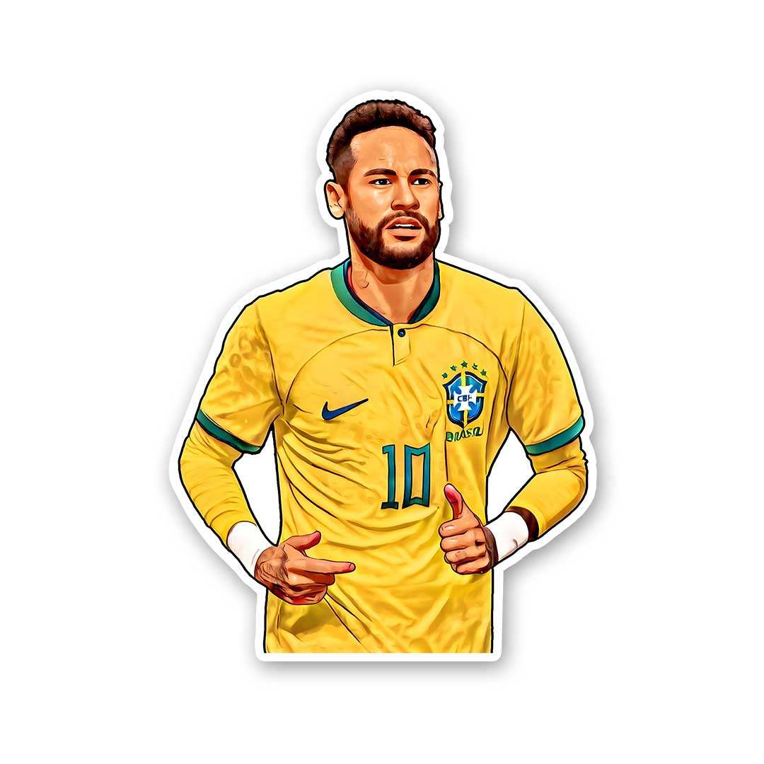 Neymar Jr Brazil 2.0 Sticker waterproof vinyl decal for laptop, bike, car & bottle