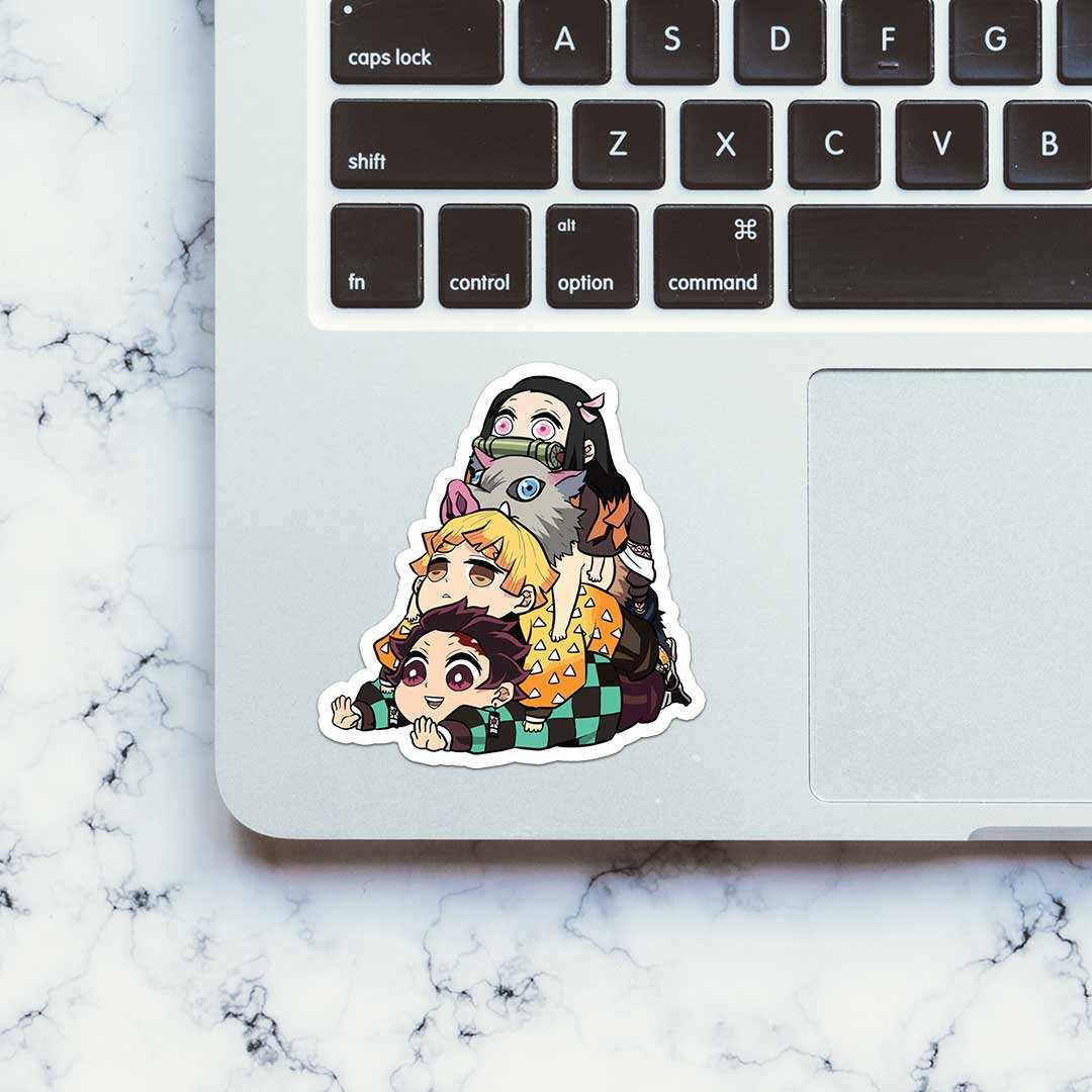 Nezuko Demon Slayer Sticker waterproof vinyl decal for laptop, bike, car & bottle
