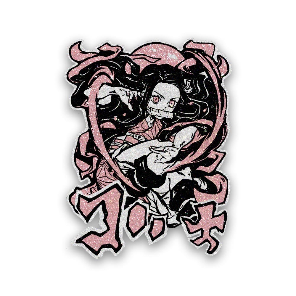 Nezuko kamado Glitter Sticker - Glitter Stickers | STICK IT UP