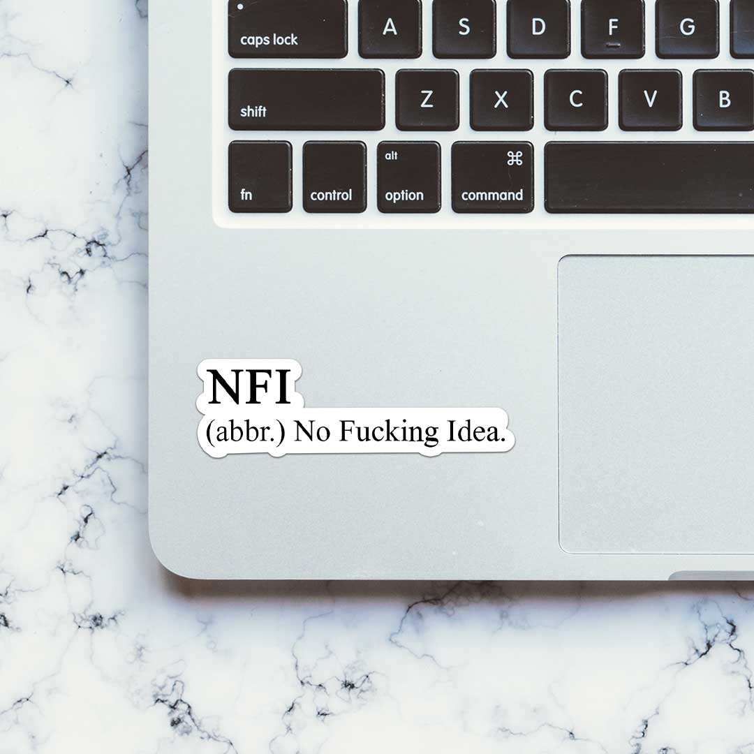 Nfi Sticker waterproof vinyl decal for laptop, bike, car & bottle