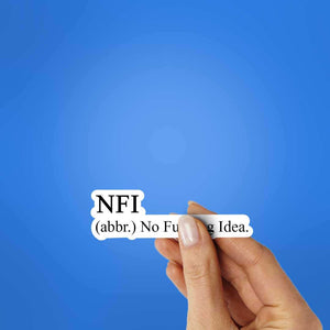 Nfi Sticker waterproof vinyl decal for laptop, bike, car & bottle