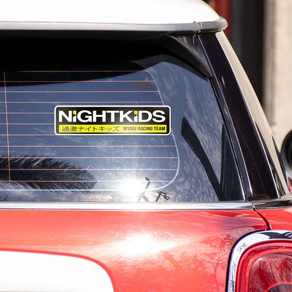 Nightkids Bumper Sticker waterproof vinyl decal for laptop, bike, car & bottle