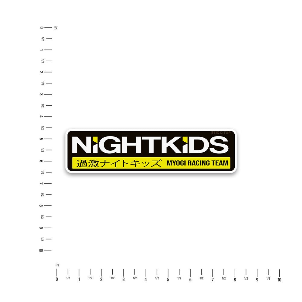 Nightkids Bumper Sticker waterproof vinyl decal for laptop, bike, car & bottle
