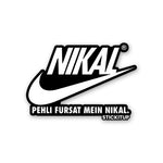 NIKAL Sticker waterproof vinyl decal for laptop, bike, car & bottle