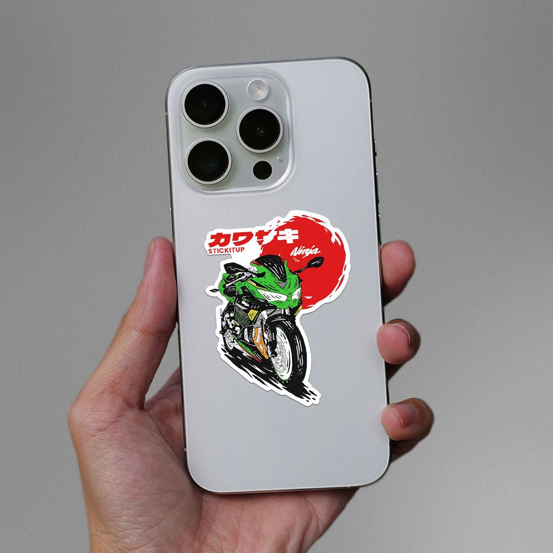Ninja zx Sticker waterproof vinyl decal for laptop, bike, car & bottle