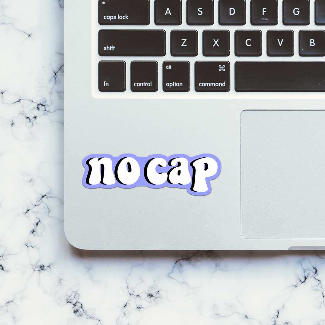No Cap Sticker waterproof vinyl decal for laptop, bike, car & bottle
