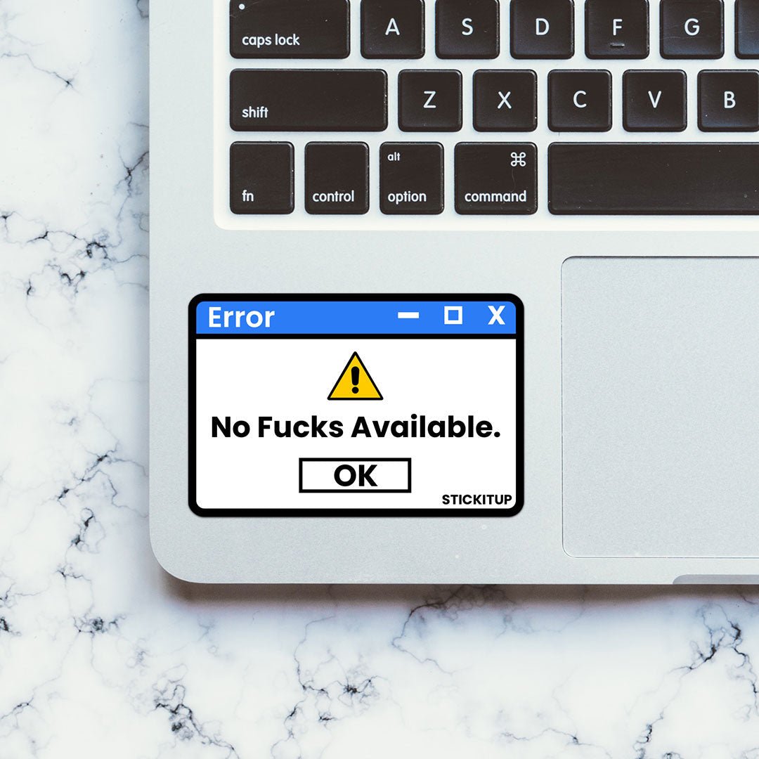 No Fucks Available Sticker waterproof vinyl decal for laptop, bike, car & bottle