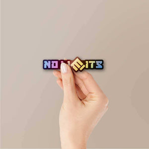 No Limits Holographic Sticker waterproof vinyl decal for laptop, bike, car & bottle