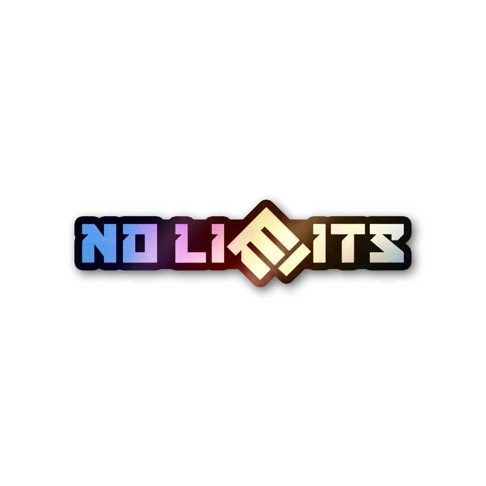 No Limits Holographic Sticker waterproof vinyl decal for laptop, bike, car & bottle