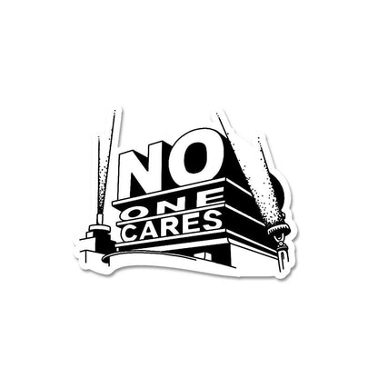No one Cares Sticker waterproof vinyl decal for laptop, bike, car & bottle