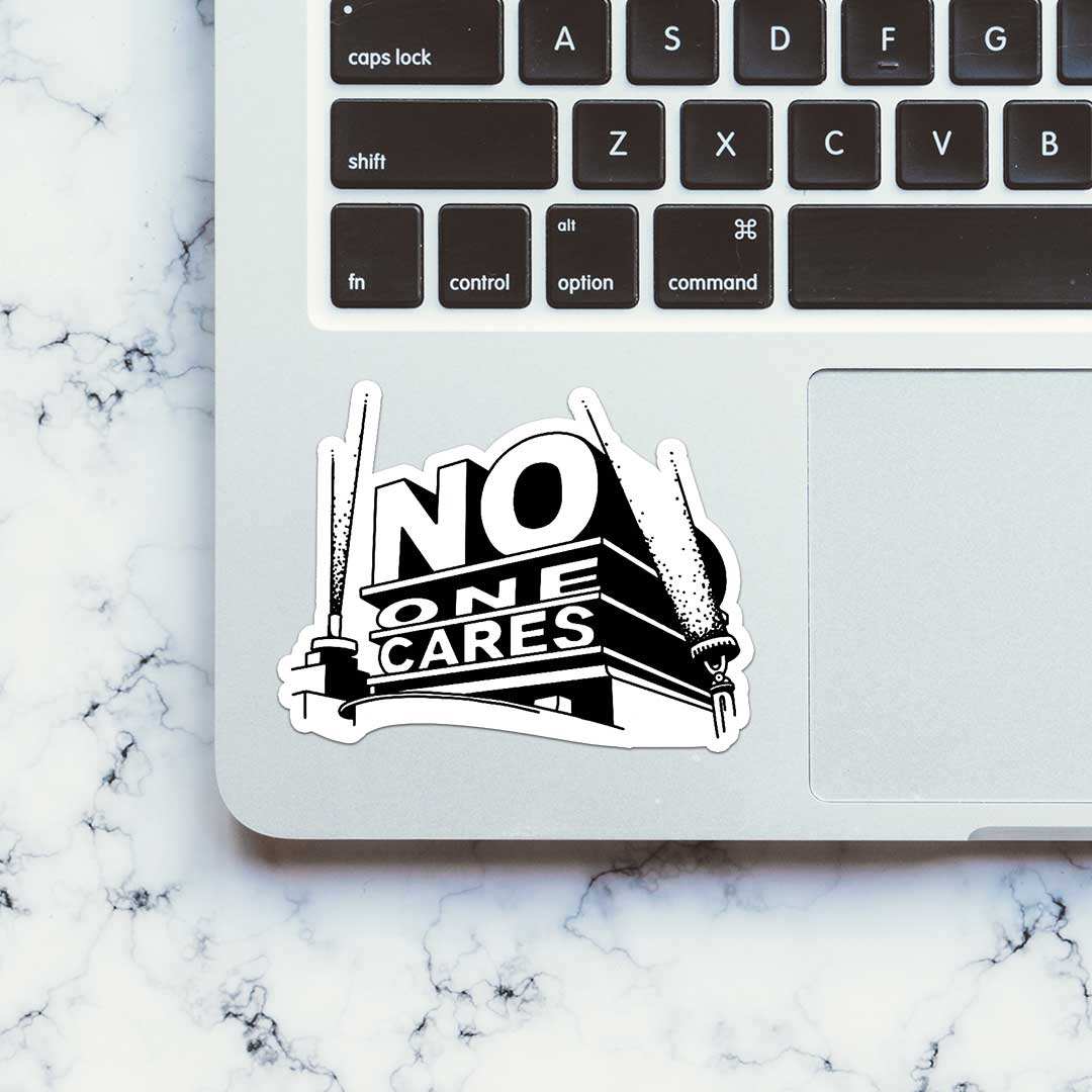 No one Cares Sticker waterproof vinyl decal for laptop, bike, car & bottle