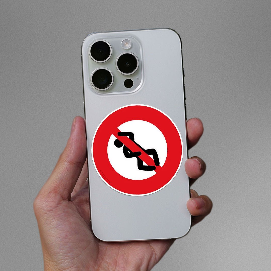 No Sliding Sticker Sticker waterproof vinyl decal for laptop, bike, car & bottle