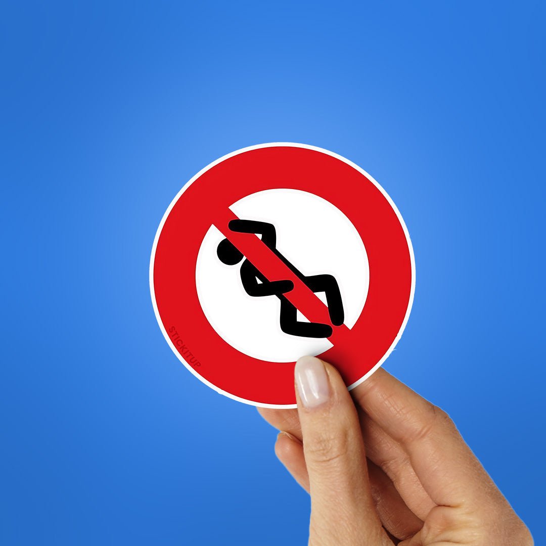 No Sliding Sticker Sticker waterproof vinyl decal for laptop, bike, car & bottle
