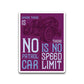 No Speed Limit Bumper Sticker waterproof vinyl decal for laptop, bike, car & bottle