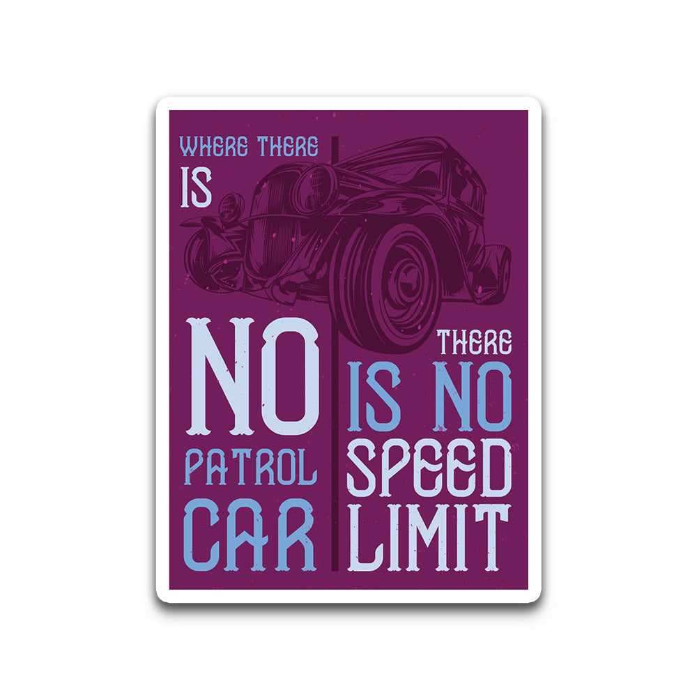 No Speed Limit Bumper Sticker waterproof vinyl decal for laptop, bike, car & bottle