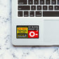O Negative Sticker waterproof vinyl decal for laptop, bike, car & bottle