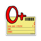 O Plus Bumper Sticker waterproof vinyl decal for laptop, bike, car & bottle