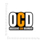 Obsessive Car Disorder Bumper Sticker waterproof vinyl decal for laptop, bike, car & bottle