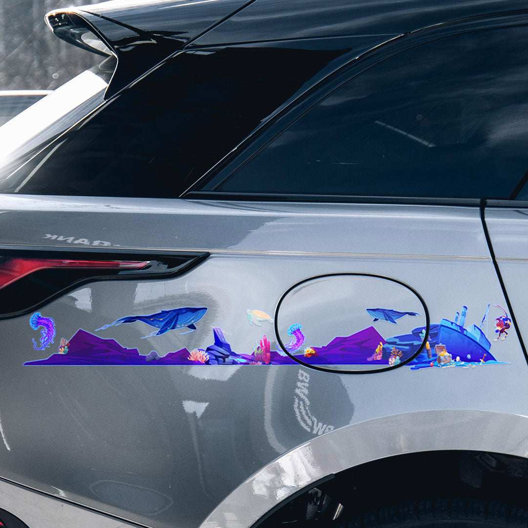 Ocean Infinity Sticker waterproof vinyl decal for laptop, bike, car & bottle