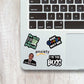 Office Mini Sticker Sheet waterproof vinyl decal for laptop, bike, car & bottle