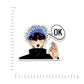 ok Bumper Sticker waterproof vinyl decal for laptop, bike, car & bottle