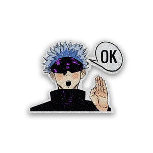 OK Glitter Sticker waterproof vinyl decal for laptop, bike, car & bottle