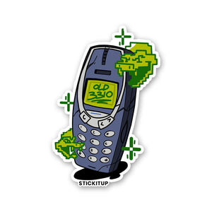 Old 3310 Sticker waterproof vinyl decal for laptop, bike, car & bottle