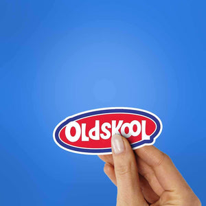 Oldskool Sticker waterproof vinyl decal for laptop, bike, car & bottle