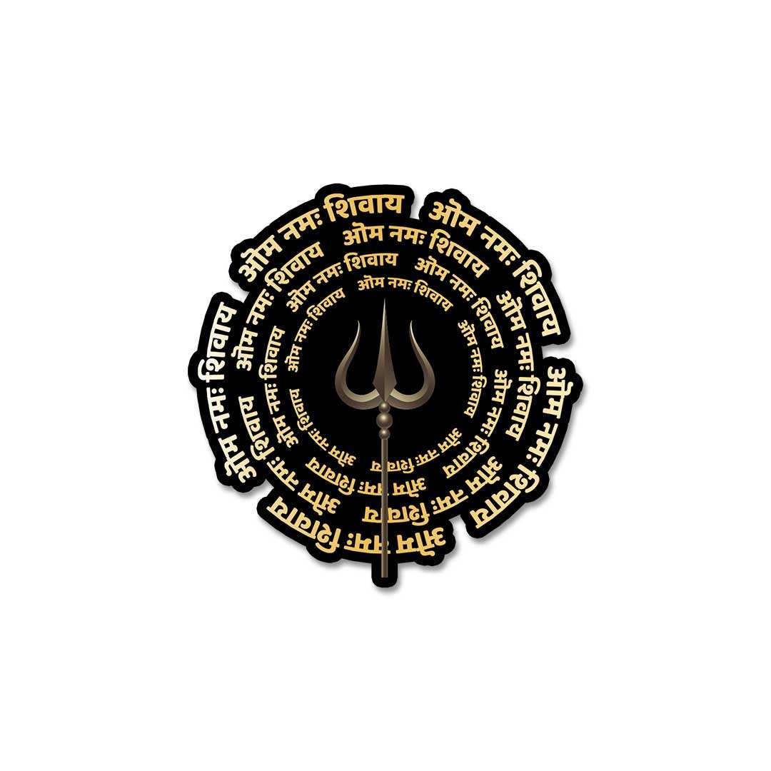 Om Namah Shivay Sticker waterproof vinyl decal for laptop, bike, car & bottle