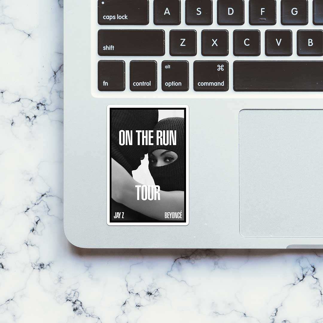 On The Run Sticker waterproof vinyl decal for laptop, bike, car & bottle