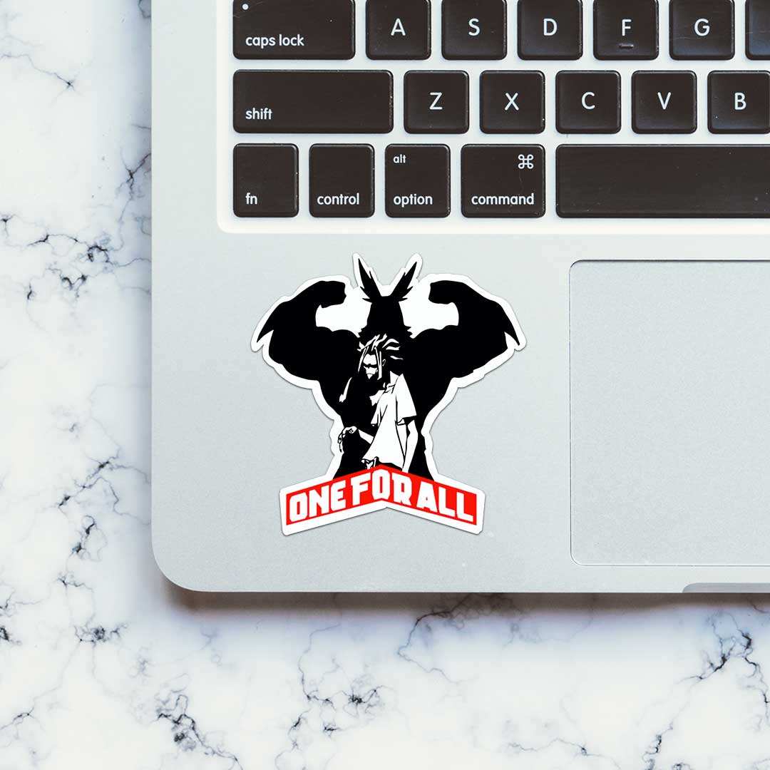 One For All Sticker waterproof vinyl decal for laptop, bike, car & bottle
