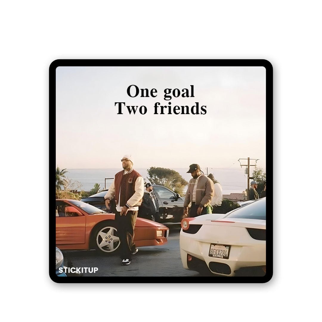 One goal Two friends Sticker - Stickers | STICK IT UP
